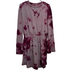 Chaser Burgundy Tie-Dye Mini Dress